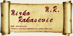 Mirko Rakašević vizit kartica